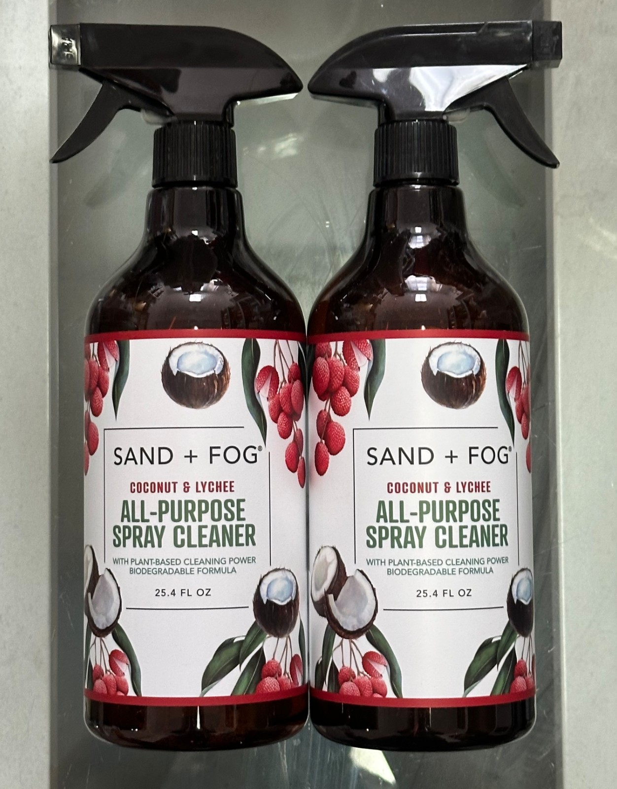 (2-Pack) SAND + FOG™ Plant-Based Kitchen REFRESHER & CLEANER ~ COCONUT & LYCHEE
