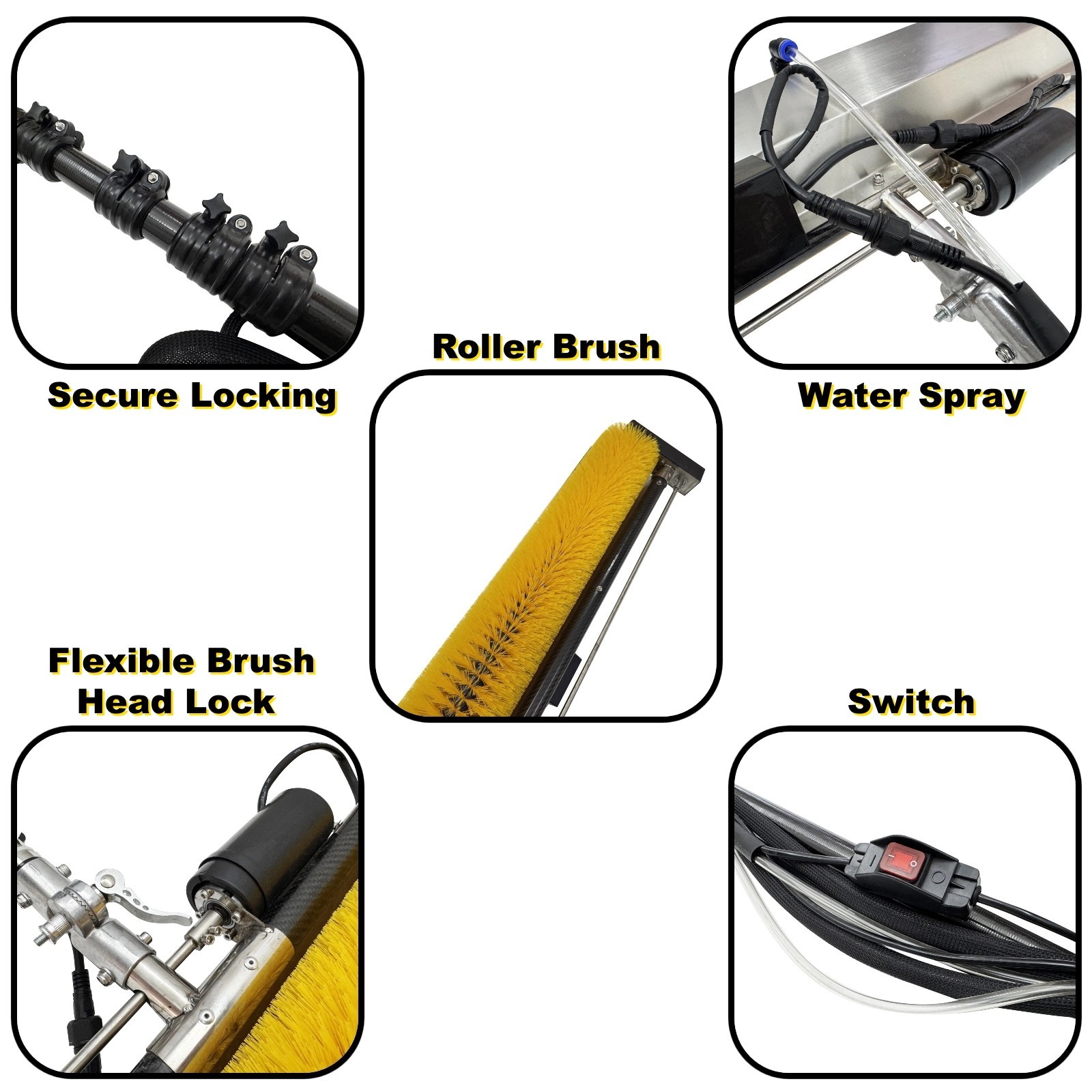 110V 5M Electric Solar Panel Cleaning Roller Brush Automatic Solar Panel Cleaner