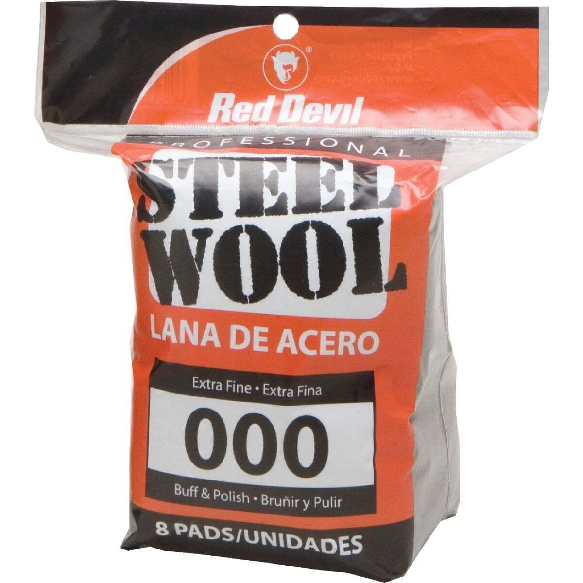 0321 Steel Wool, 000 Extra Fine (Pack of 8)