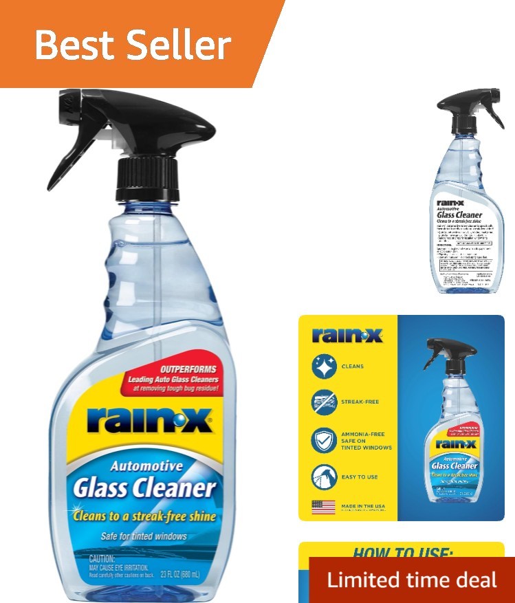 Professional-Grade RainX 23 Oz Glass Cleaner – Streak-Free & Non-Toxic Formula