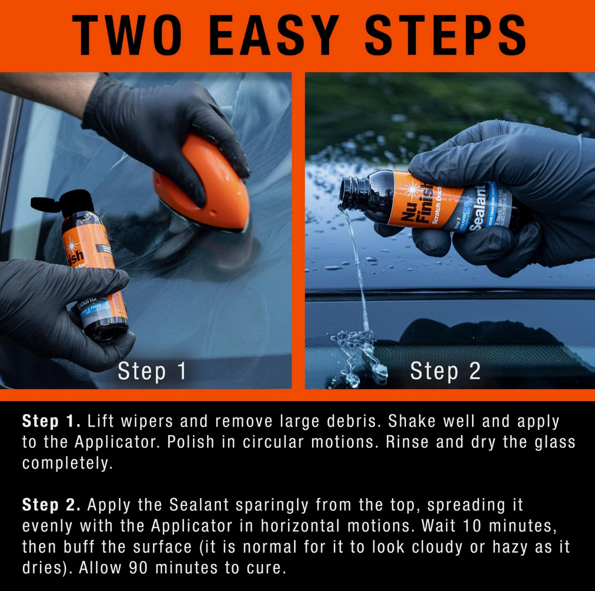 Nu Finish Glass Restore Kit – Windshield Polishing & Ceramic Sealant