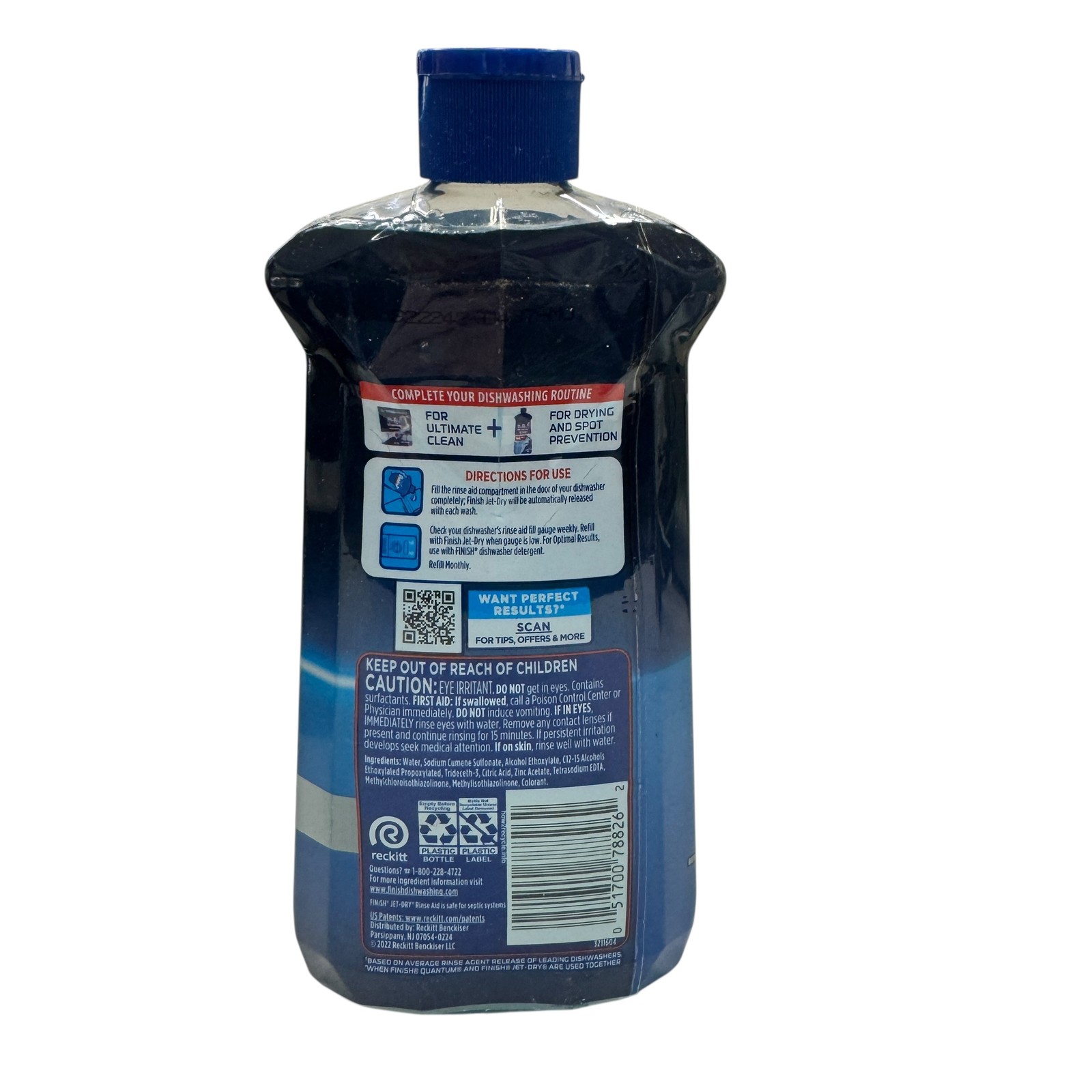 Finish Jet-Dry Rinse Aid Dishwasher Spot Prevention & Glass Protection 16 fl oz