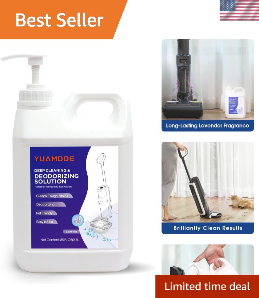 Effectively Remove Grime with 85FL OZ Lavender Deodorizing Solution for Floors