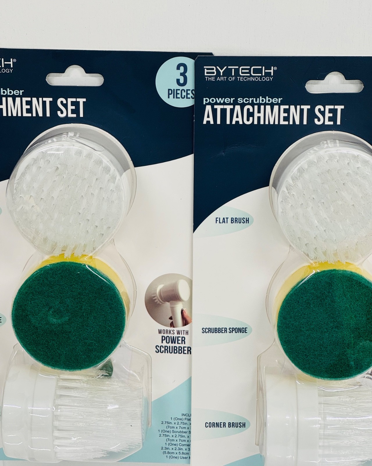Bytech Power Scrubber 3 Piece Attachment Set BY-HH-MC-104-X3 Sealed