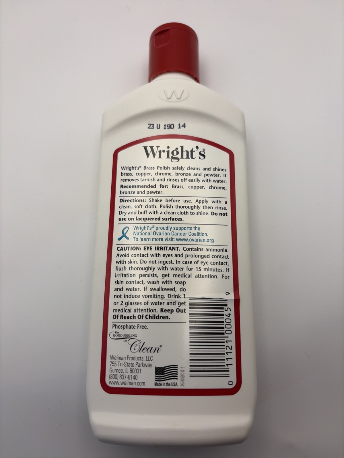 Wright’s Brass Polish 8oz Copper Chrome Bronze Pewter Cleaner 50% Full USA