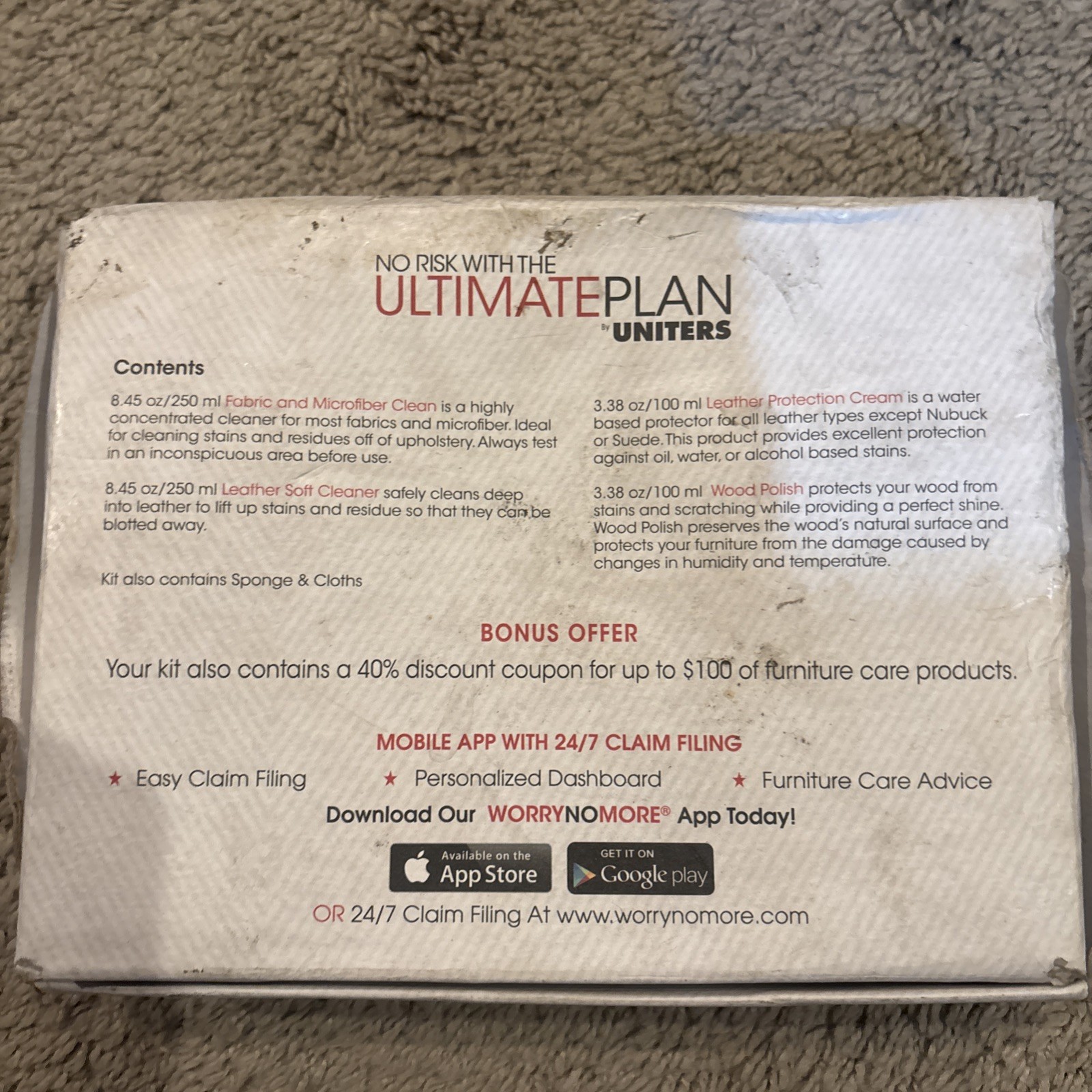 ULTIMATE PLAN Furniture CLEANING KIT Leather Wood Fabric Uniters NEW