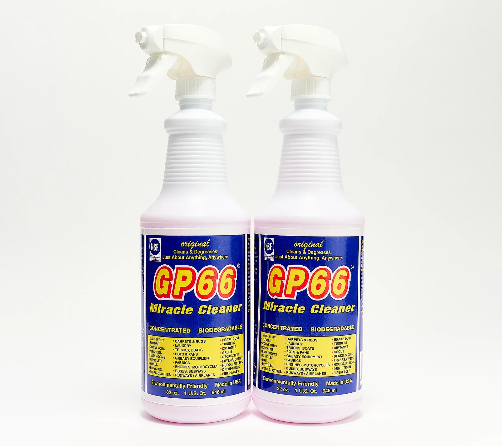 GP66 Set of 2 32oz Foam Miracle Cleaner & Degreaser
