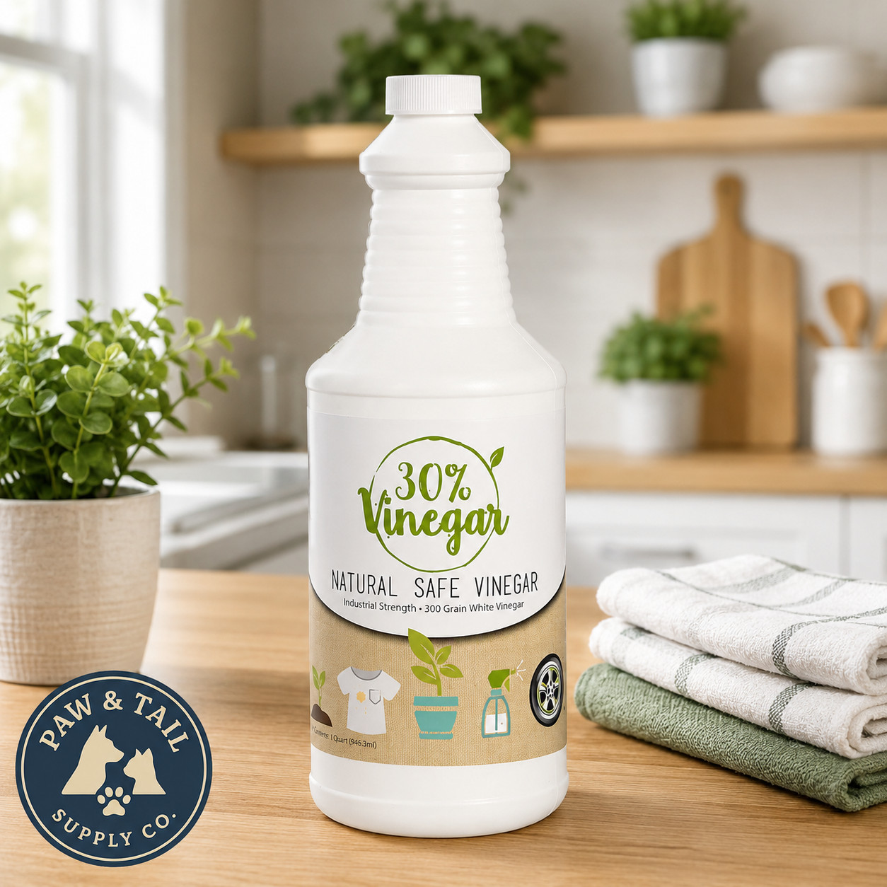 Crystal Blue 30% White Vinegar Concentrate Multi-Purpose Cleaner 1 Quart