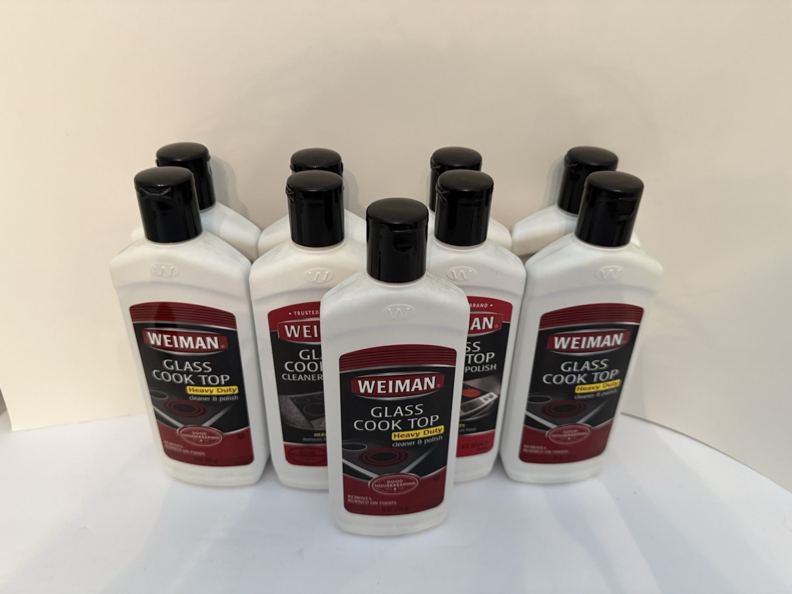 9 New WEIMAN 20oz. Squeeze Bottle Glass Cook Top Cleaner and Polish Heavy Duty