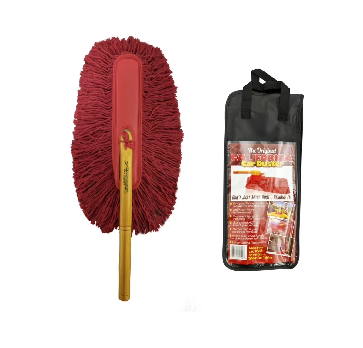 Cotton Car Duster Wood Handle Paraffin Wax Dusting Mop For Auto Detailing Truck