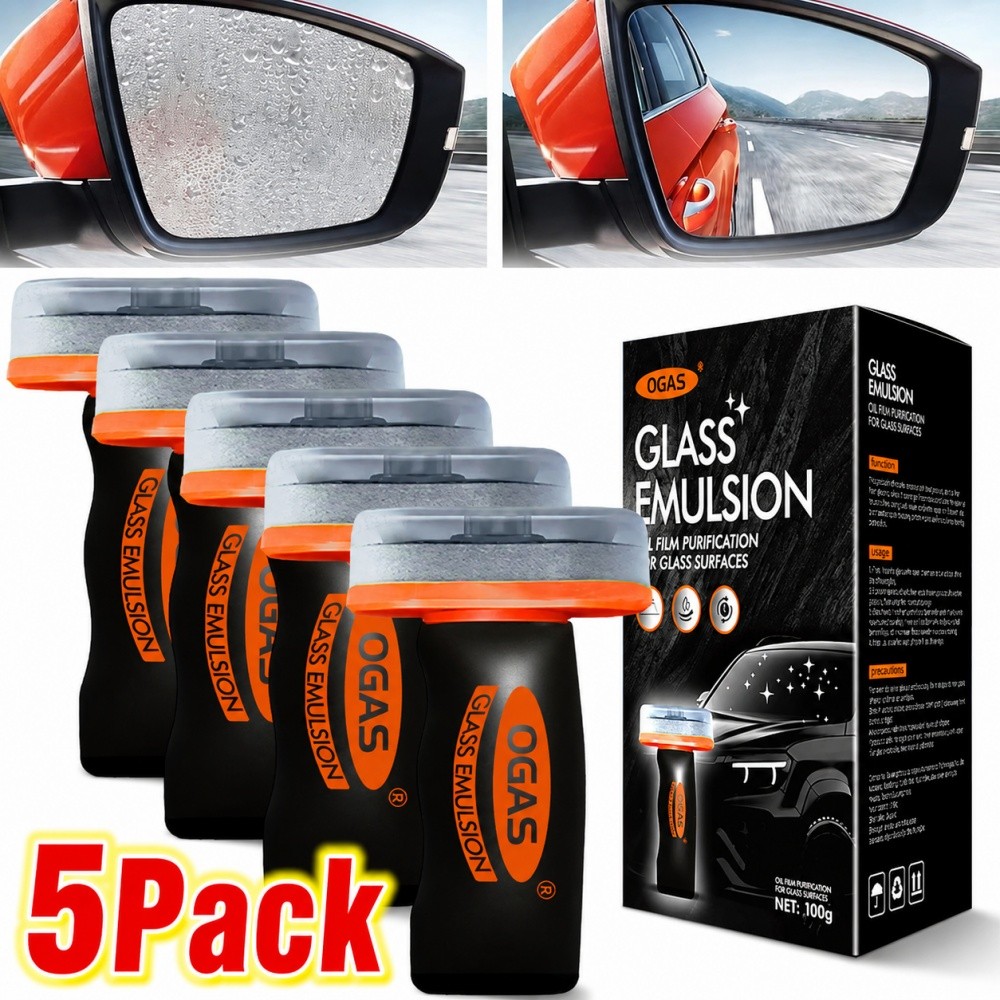 5 Pack Glass Guard,Glass Emulsion Cleaner, Glass Handle Oil Film Remover Lotion