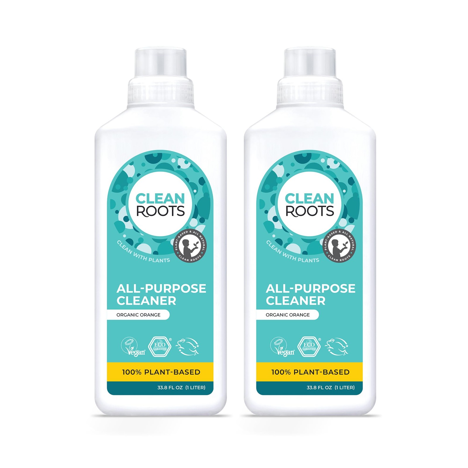 Clean Roots All-Purpose Cleaner Plant-Based Orange Scented, 33.8 Oz. (Pack of 2)