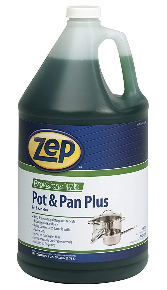 Zep Pots and Pans Plus 1 Gallon (Case of 4) Restaurant Grade Super Concentrate