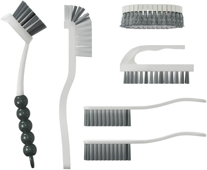 6PCS Scrub Brush Set for Kitchen and Bathroom Household Use with Various Brushes