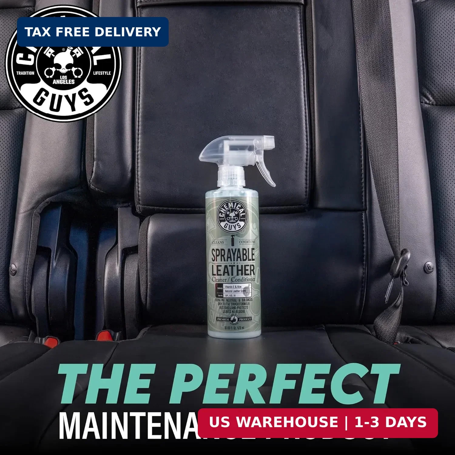 Chemical Guys Sprayable Leather Cleaner and Conditioner in One – Cleans, Conditi