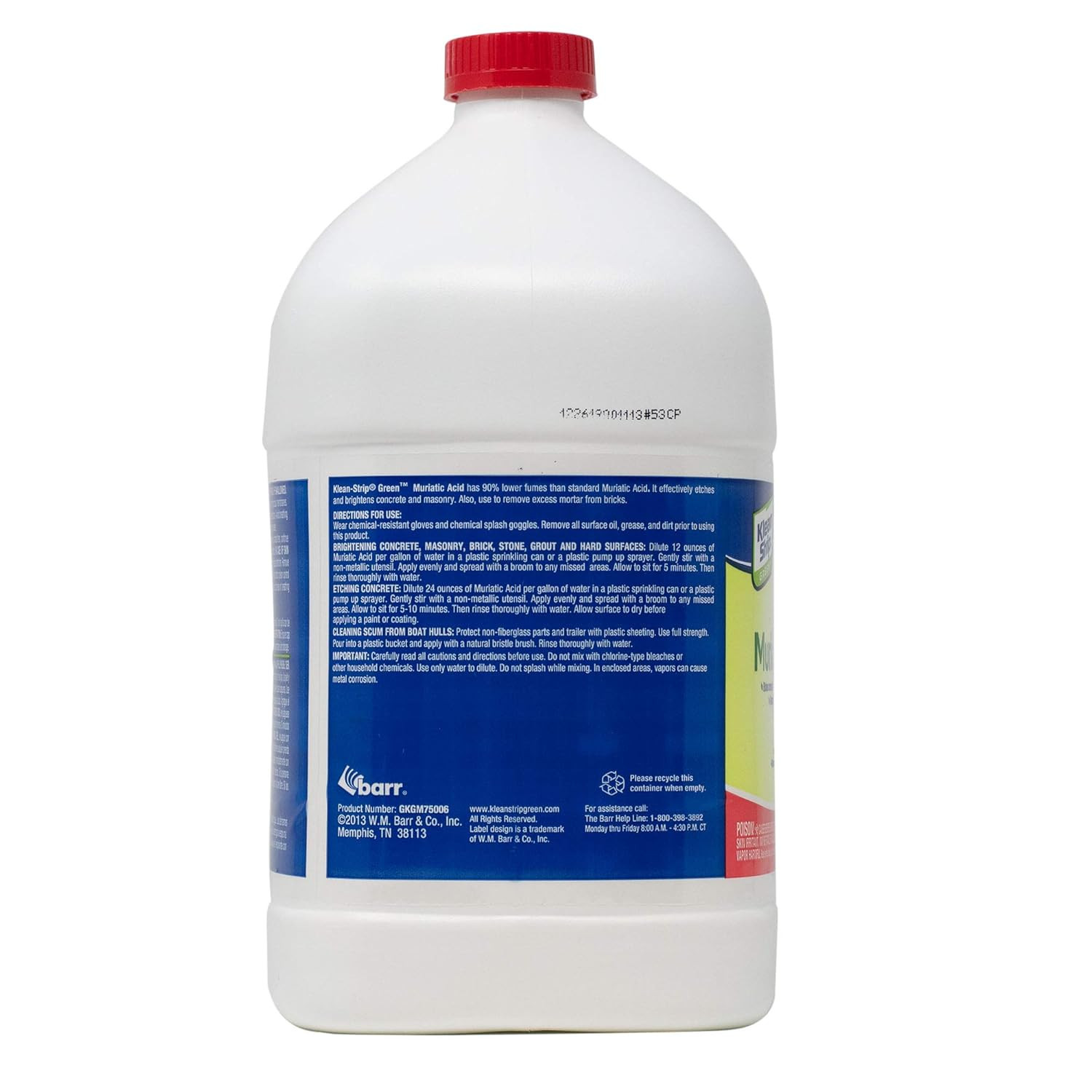 Klean-Strip Green Muriatic Acid 1 Gallon Heavy-Duty Cleaning & Etching Solution