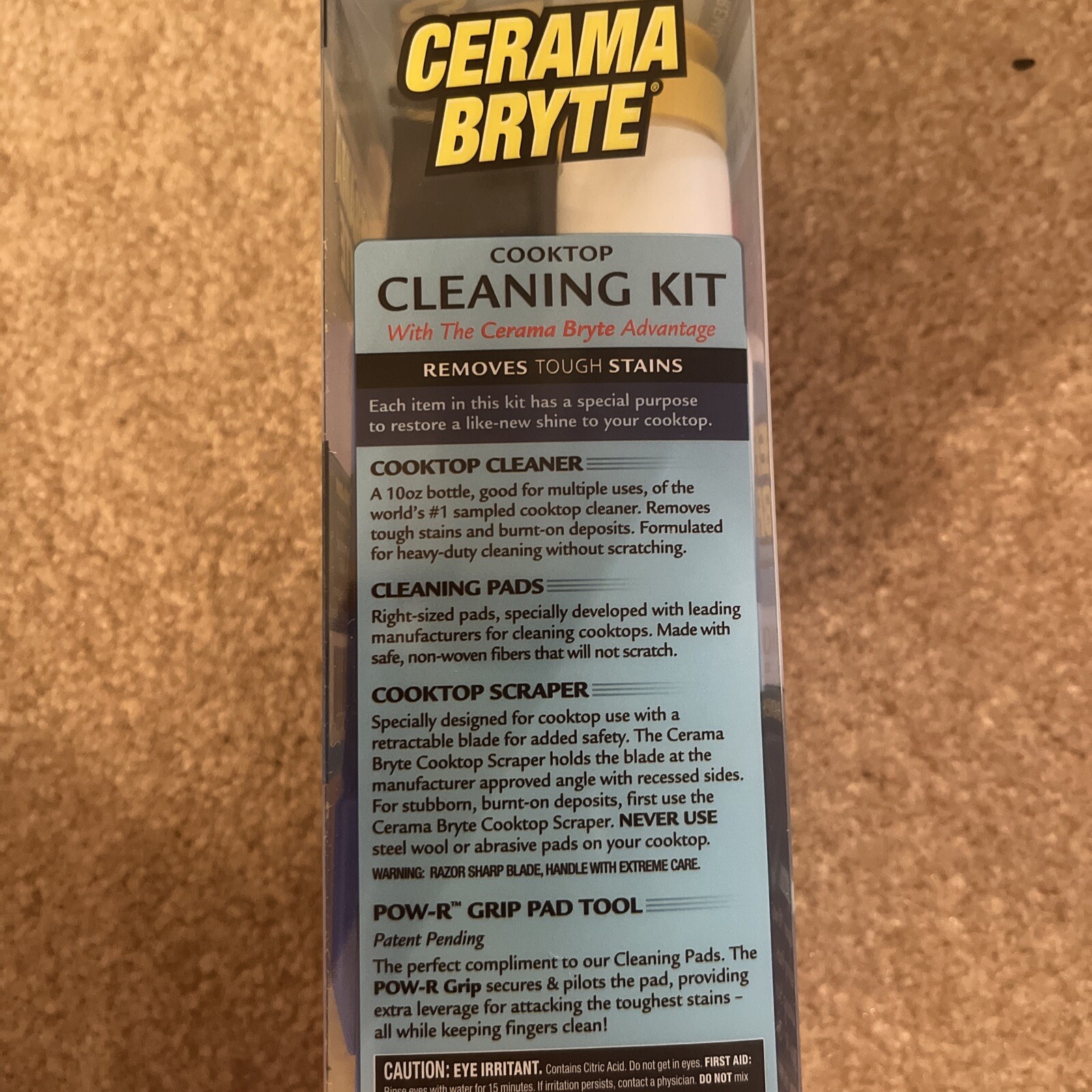 Induction Cooktop Cleaner Kit Ceramic Glass Stove Top Electric GE Cerma Bryte