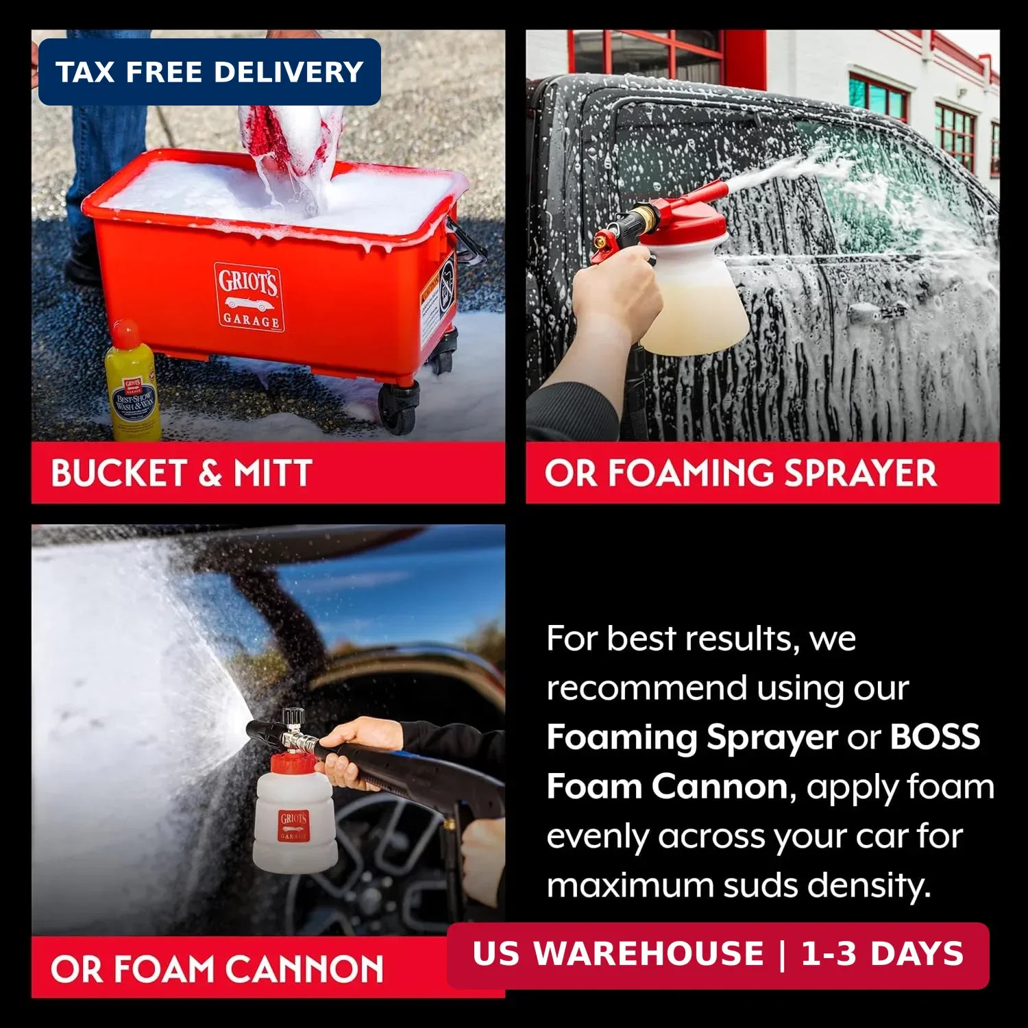 Griot’s Garage Best of Show Wash and Wax for Car Detailing and Cleaning, Carnaub