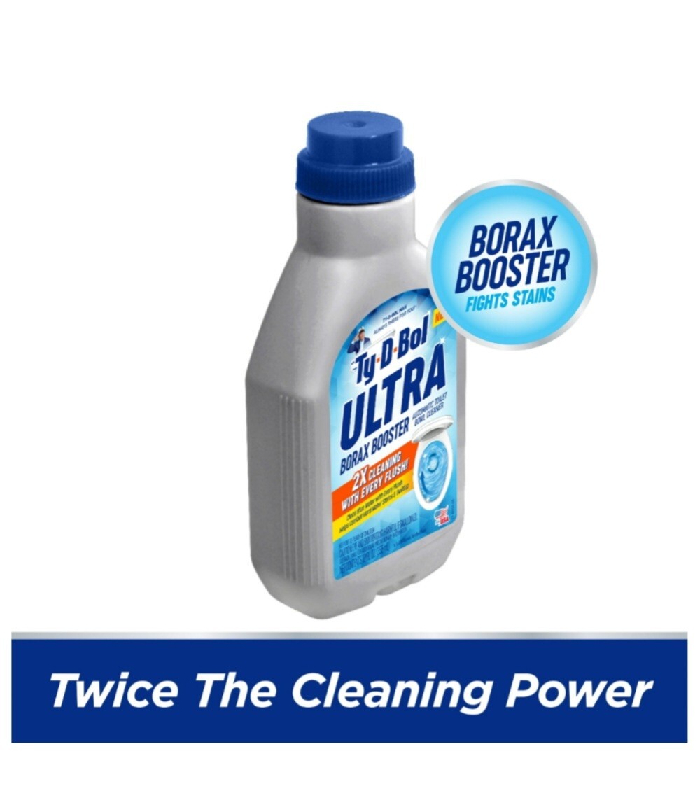 SINGLE BOTTLE TY-D-BOL BLUE ULTRA BOOSTER IN TANK LIQUID TOILET BOWL 2X CLEANER
