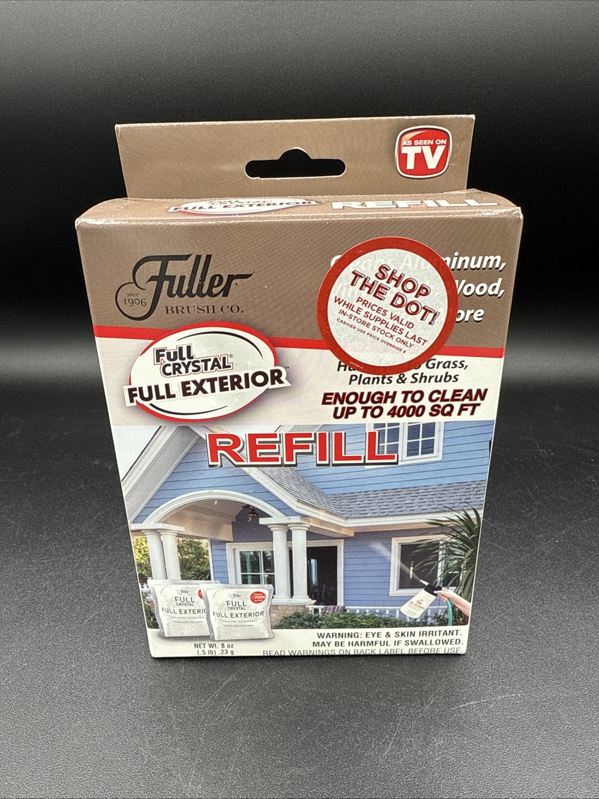 Full Exterior Refill Kits-Crystal Powder Outdoor Cleaner Packets Non-Toxic, 2 Pk