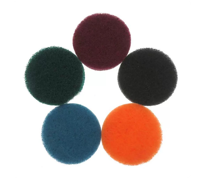 Circular industrial scouring pad Metal wood deburring Polishing Clean and polish