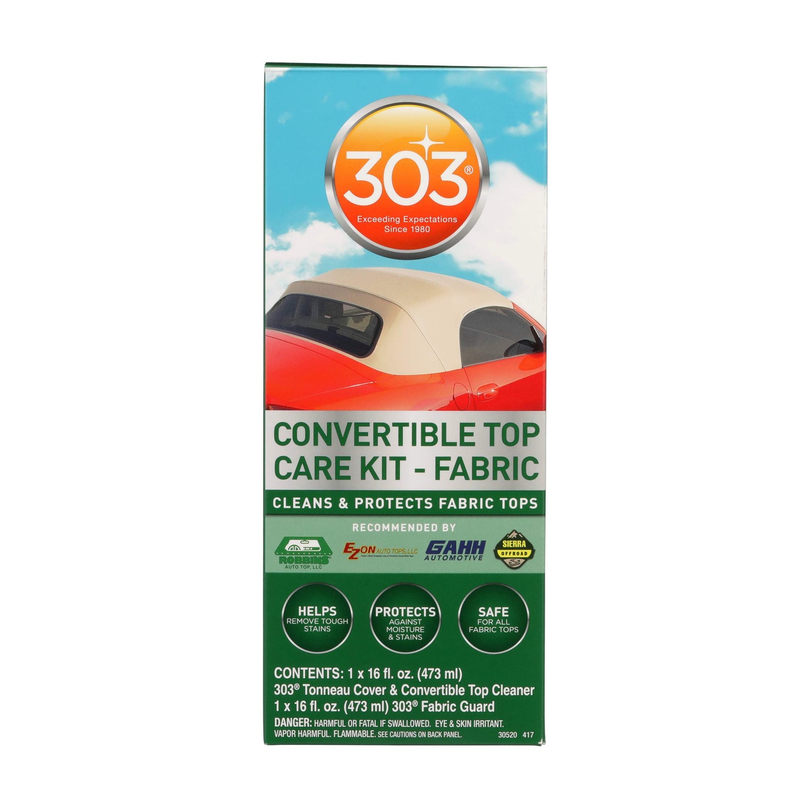 303 Convertible Top Cleaner and Fabric Guard Kit 32 Fl Oz Multicolor