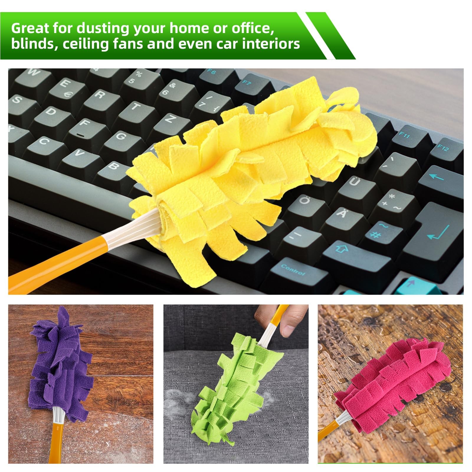Reusable Duster Refill Compitable with Swiffer – Washable Heavy Duty Dusters
