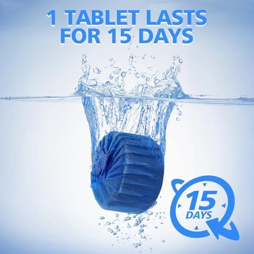 40 Pack Toilet Bowl Cleaner Tablets Blue Auto Tank Cleaner Long Lasting Fresh