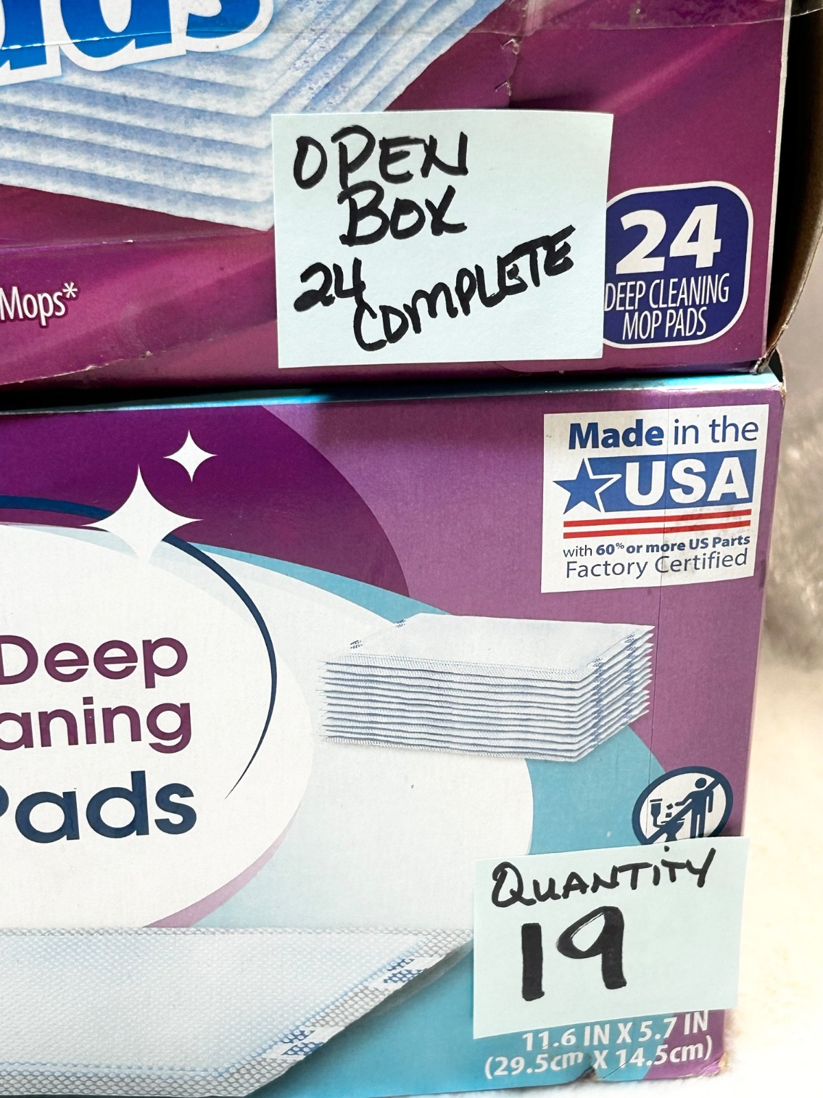(43) Great Value Deep Cleaning Mop Pads Replacement Household Supplies Open Box