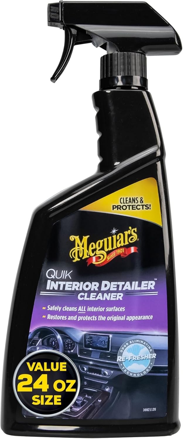 Meguiar’s Quik 24 Oz Interior Detailer – Protects and Cleans All Car Surfaces