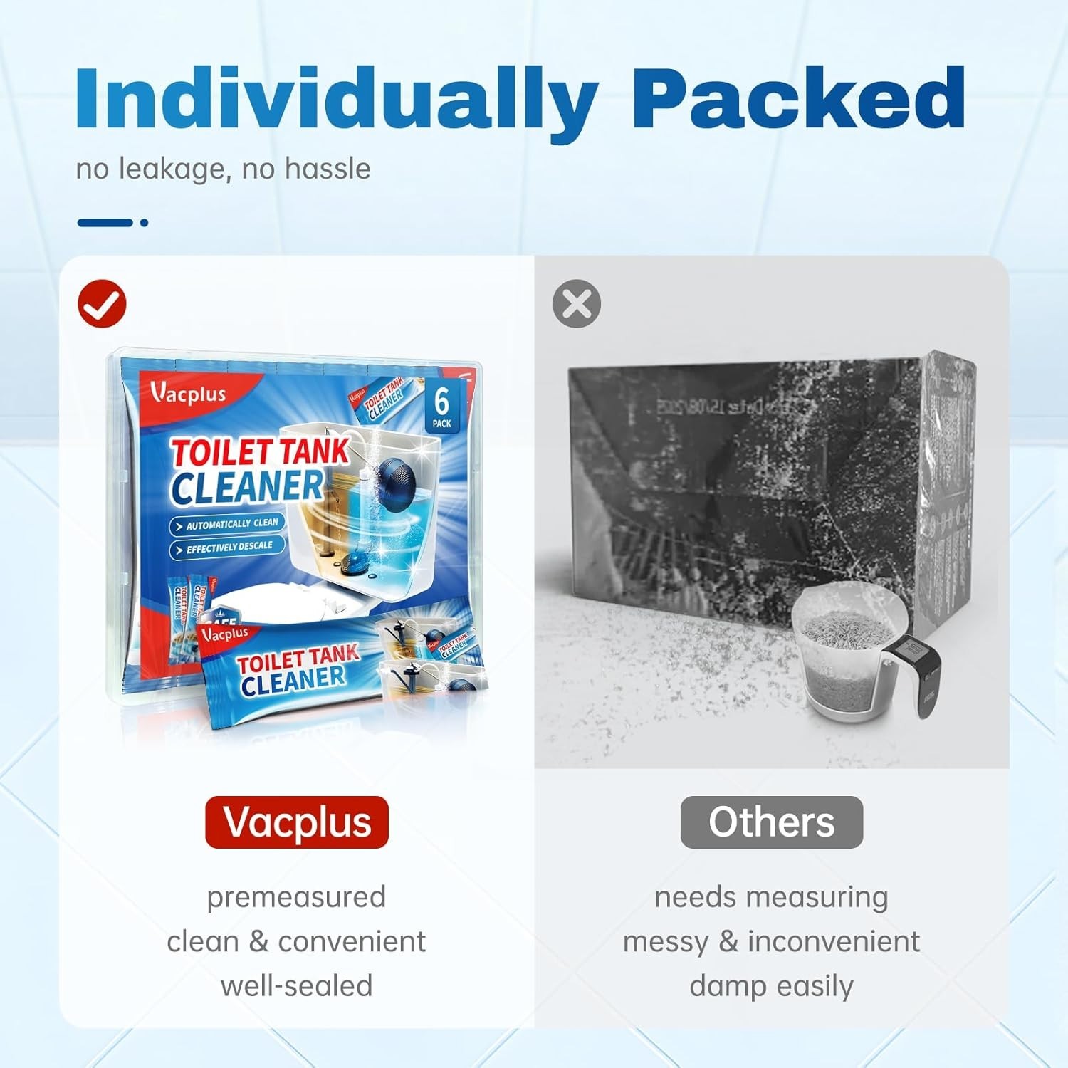 Powerful 6 Pack Toilet Tank Cleaner Tablets – Mold & Rust Remover, Easy Storage