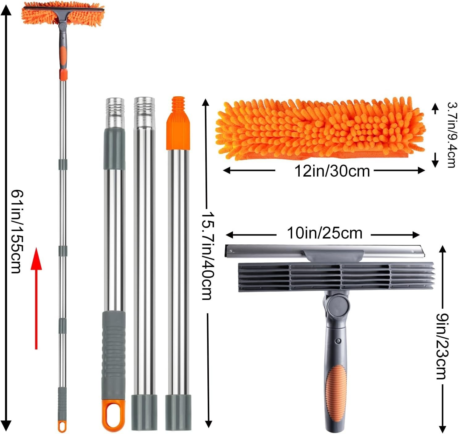 4 PCS Microfiber Dusting Duster Soft Feather Brush Household Cleaning Dust Tool