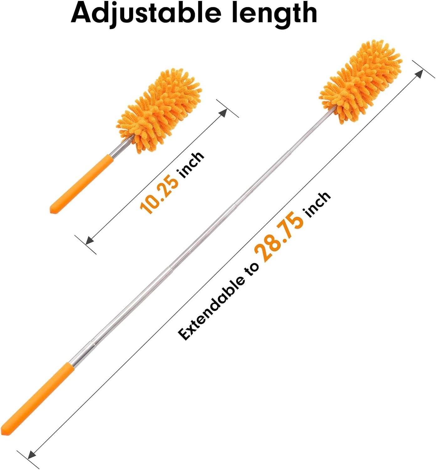 2-Pack Hand Washable Microfiber Duster – Lightweight & Telescoping Cleaning Tool