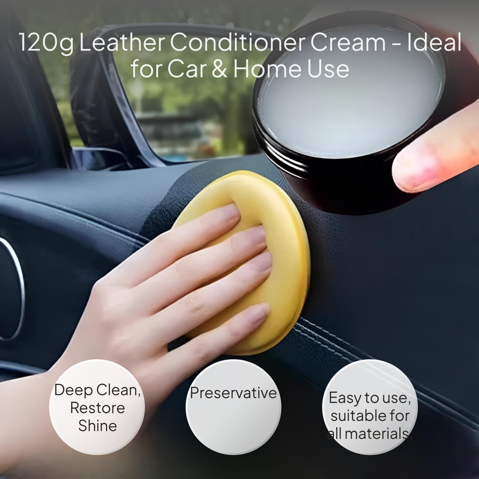 Leather Care BalmInterior CleanerCar, Home Polish