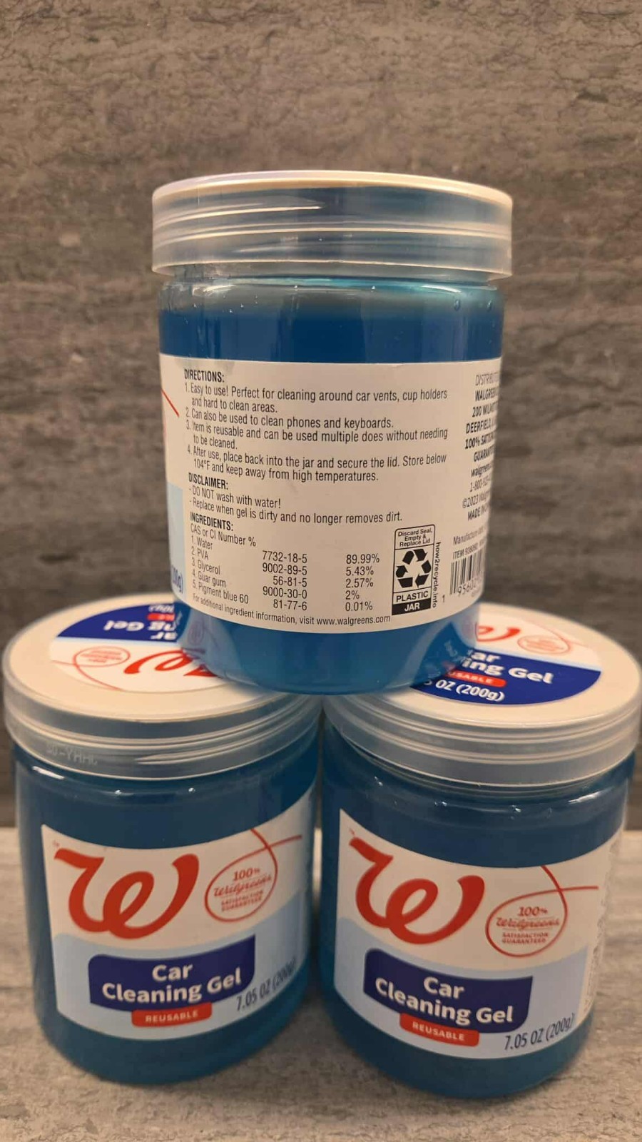 Lot of 3 Walgreens Car Cleaning Gel / Putty for Car Vents and Detailing – Sealed