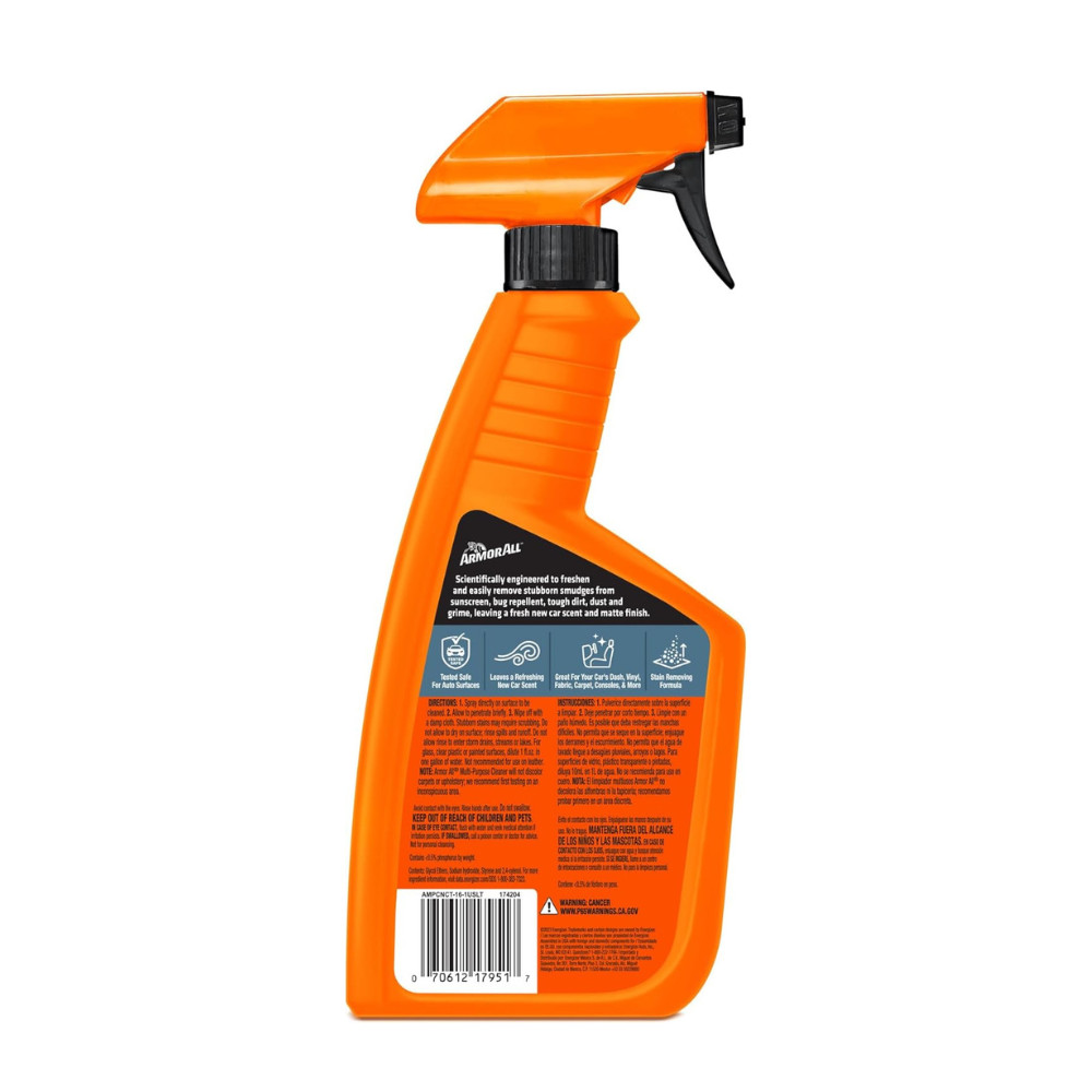 Armor All Multi-Purpose Interior Cleaner, New Car Scent, 16 fl oz