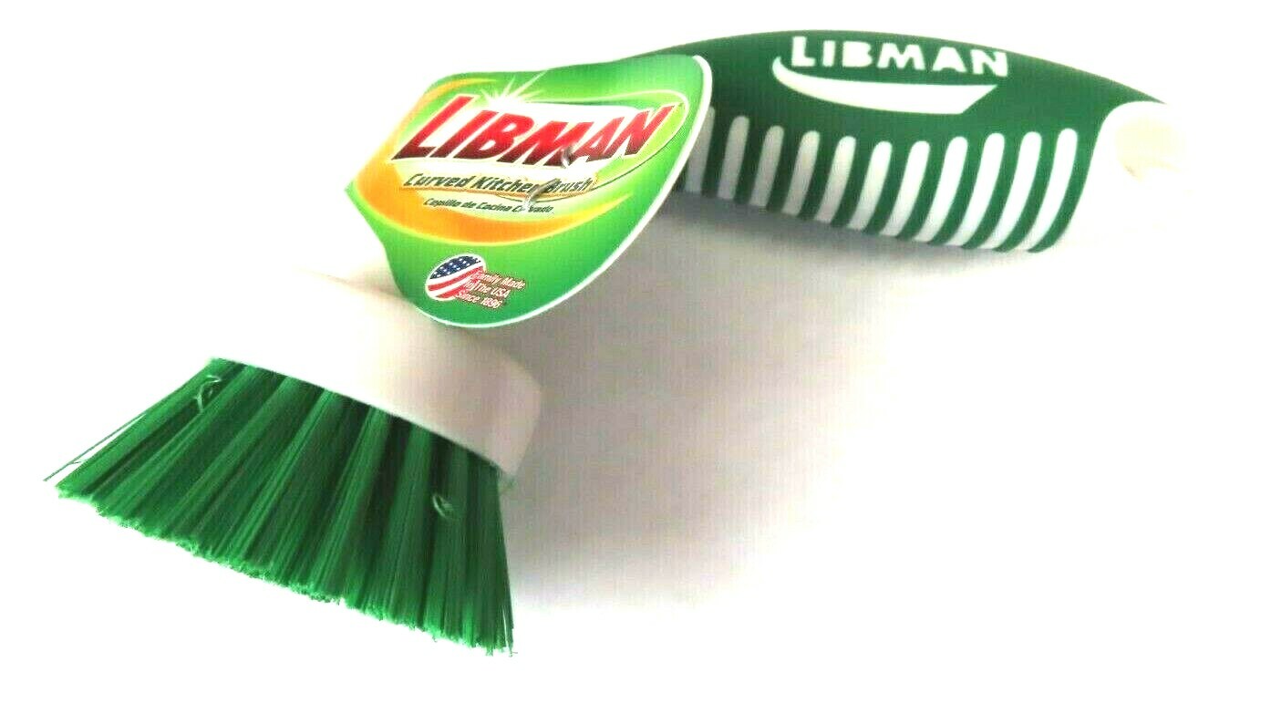 Libman 2″ diameter head Plastic Kitchen Brush Model # 45 Stiff bristles NEW