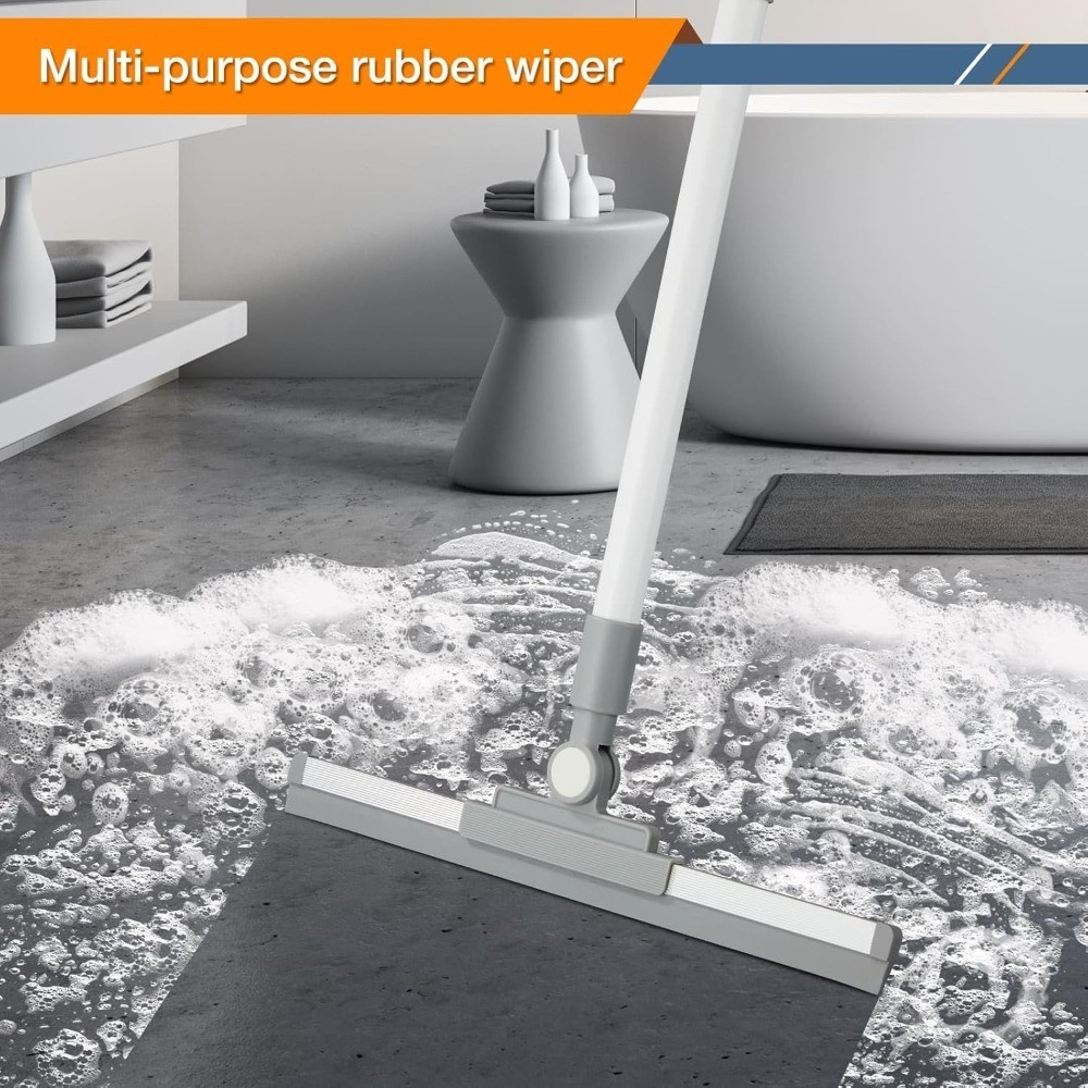 Floor Squeegee for Concrete Floors Long Handle Shower Squeegee with Extension