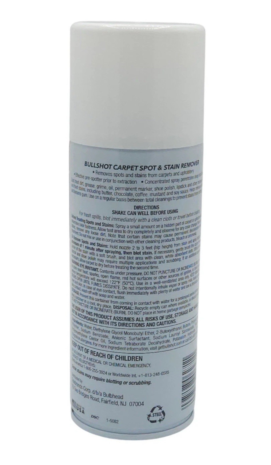 Horsepower Bull Shot Carpet & Upholstery Spot & Stain Remover 8 oz ASTV
