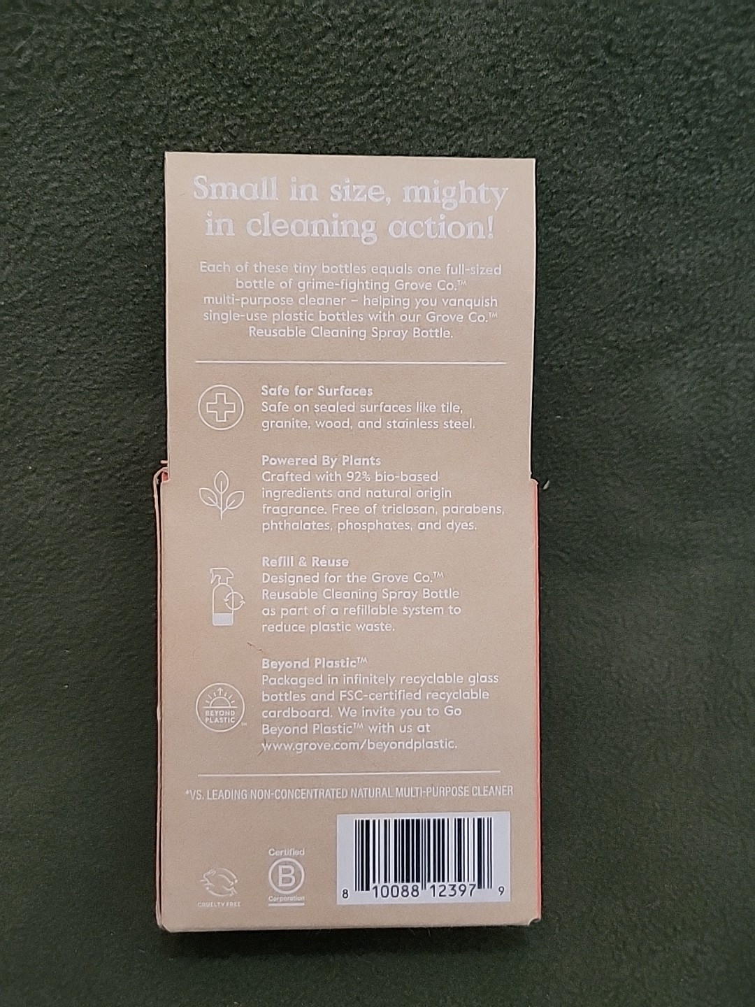 Grove Co. Multi Purpose Cleaner Concentrate. Lavender Blossom & Thyme.