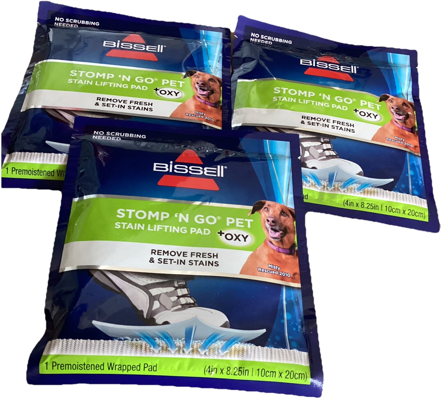 Bissell Stomp ‘n Go Pet Stain Lifting Pads – Lot Of 3 New Sealed