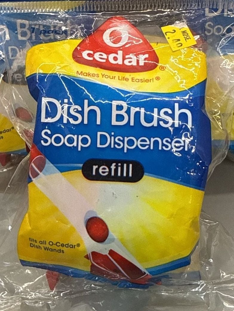 (3) O-Cedar Dish Brush Soap Dispenser Refill Fits all Ocedar Wands 2015