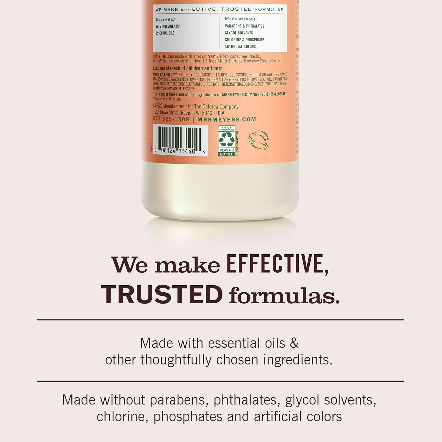 MRS. MEYER’S CLEAN DAY Multi-Surface Everyday Concentrate, Geranium Scent, 32 Fl