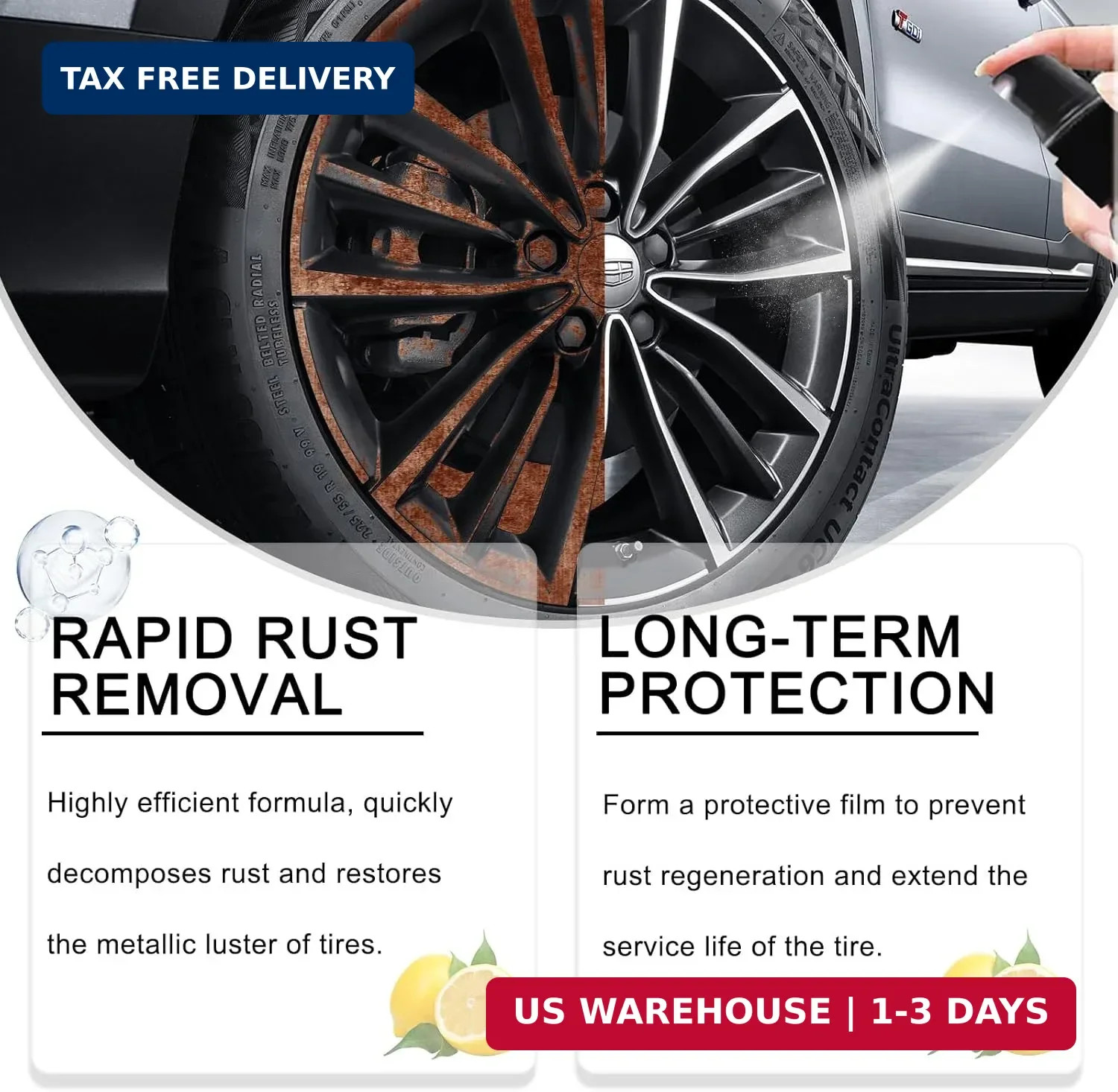 2PCS Nexa Rust Remover Spray, Rust Remover for Metal, Nexa 2.0 Anti Rusts Iron O