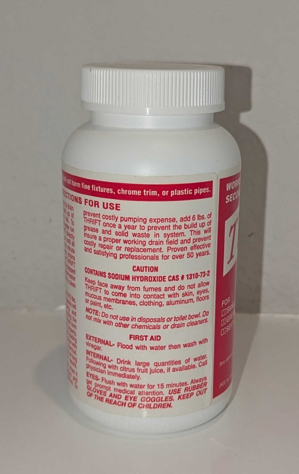 Thrift T-100 Odorless Drain Cleaner, Small Drains Grease Traps Septic Tank T2