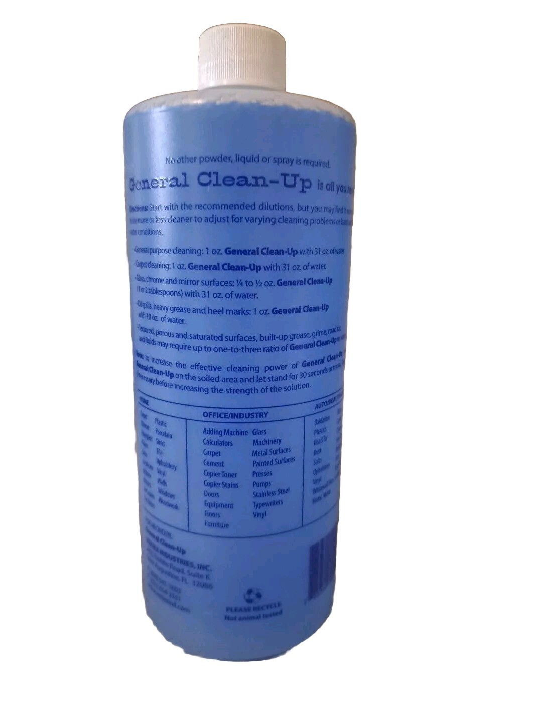 Concentrated All Purpose Cleaner. 32 Fluid Ounces.