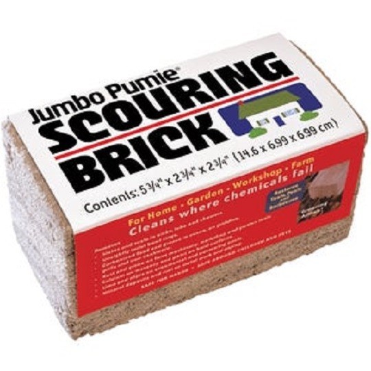 (6)-Jumbo Pumie 2.75 In. x 5.75 In. Tough Job Scouring Brick JPS-12