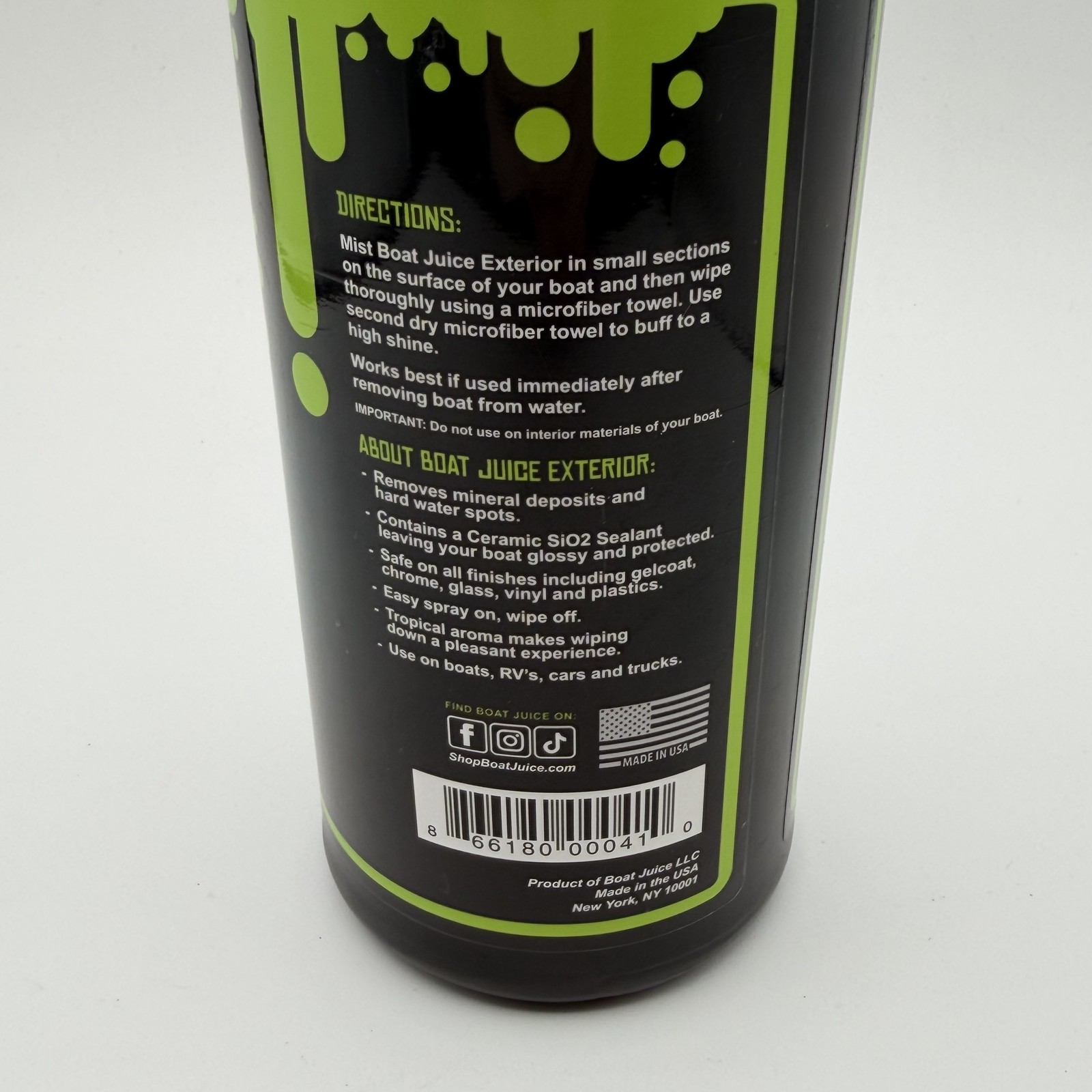 Boat Juice Exterior Ceramic Sealant & Water Spot Remover 32oz Piña Colada Scent