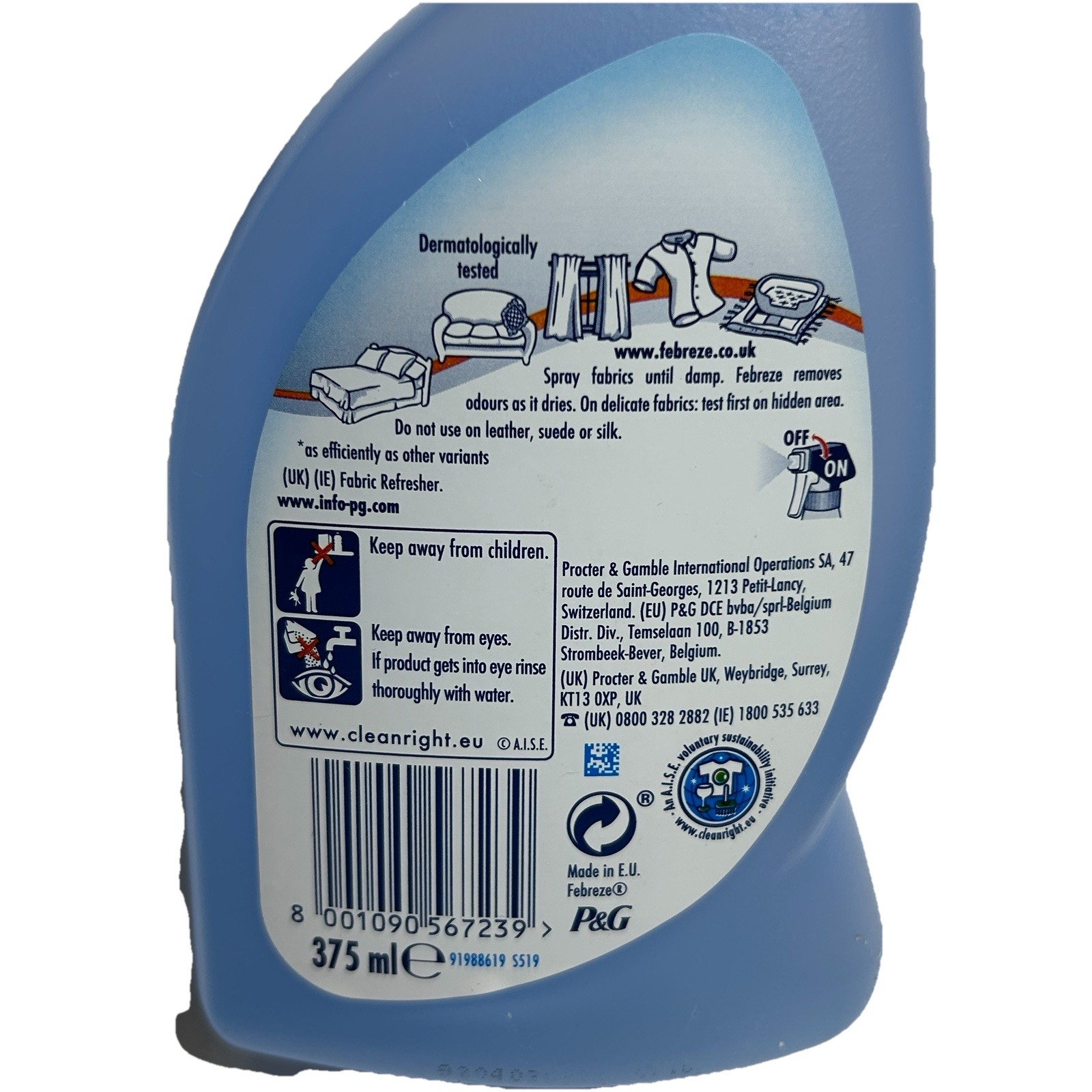 Febreze Fabric Refresher Anti Tobacco Spray 375 ML Lot Of 2 New