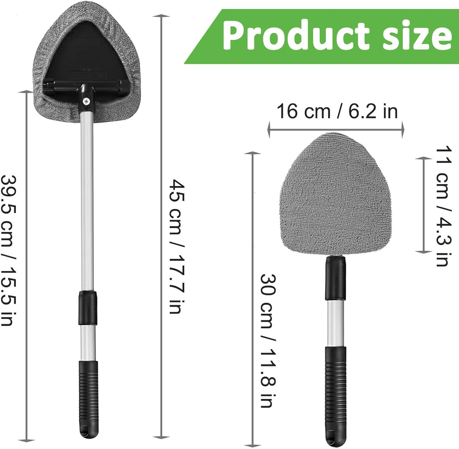 3 Pieces Windshield Cleaning Tool inside Car Window Cleaner Cleaning Tool with E